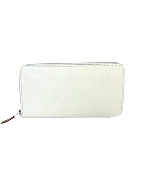 Hermes Evercolor Silk'In Classique Long White Wallet
